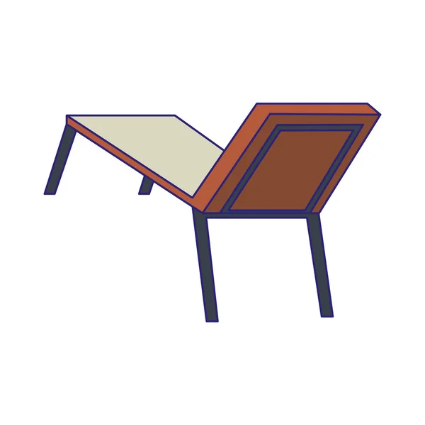 Strandsitz-Ikone, flaches Design — Stockvektor