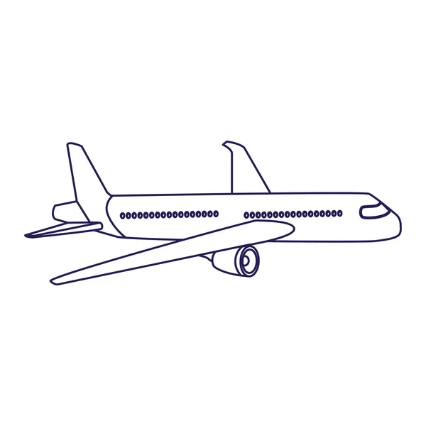 Airplane icon image, flat design — 스톡 벡터