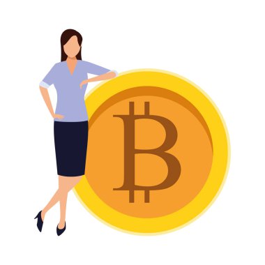 İş kadını avatar vektör tasarımı