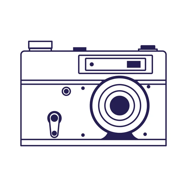 Icona della fotocamera fotografica, design piatto — Vettoriale Stock