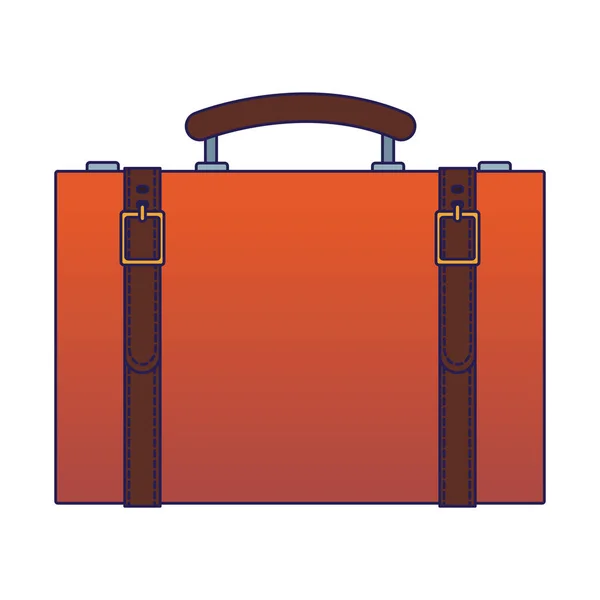Travel suitcase icon, flat design — 스톡 벡터
