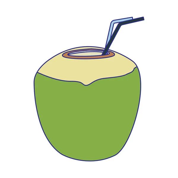 Icona bevanda di cocco, design colorato — Vettoriale Stock
