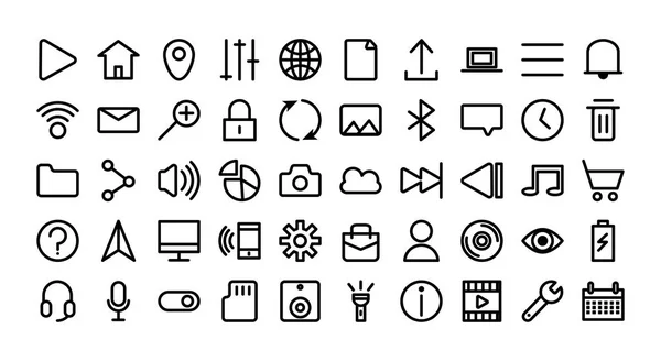 Bundel van gebruikersinterface set pictogrammen — Stockvector