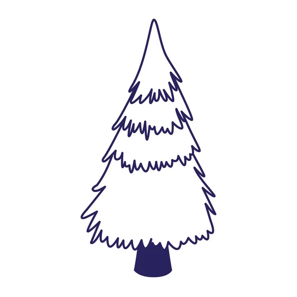 Icono de pino, diseño plano — Vector de stock