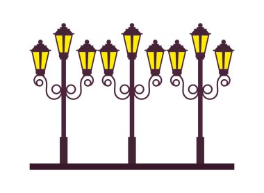 park fenerleri izole edilmiş şehir simgesi sonrası