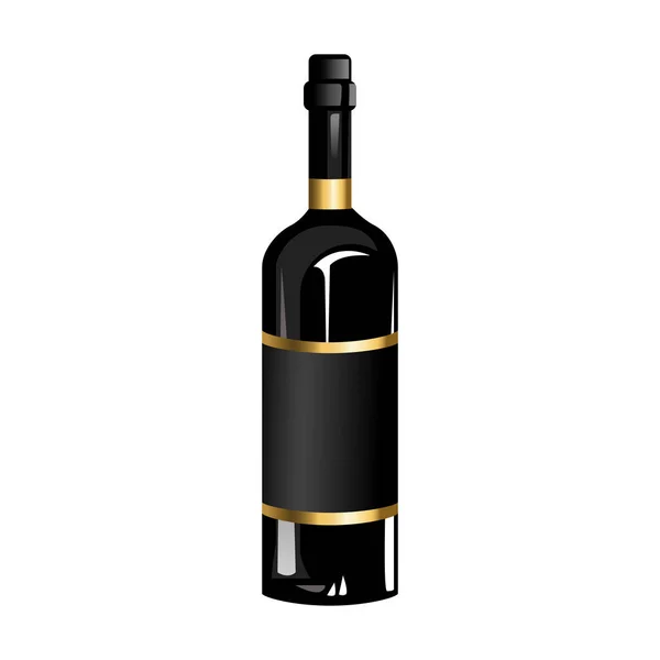 Wine bottle icon, colorful design — Stock Vector