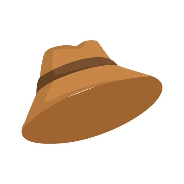 Sombrero icono accesorio, diseño plano — Vector de stock