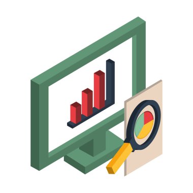 istatistik çubukları simgesi olan masaüstü