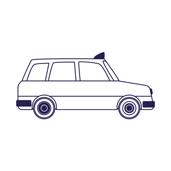 Icono del coche taxi, diseño plano — Vector de stock