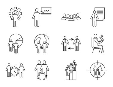 iş başarısı simgeleri demeti