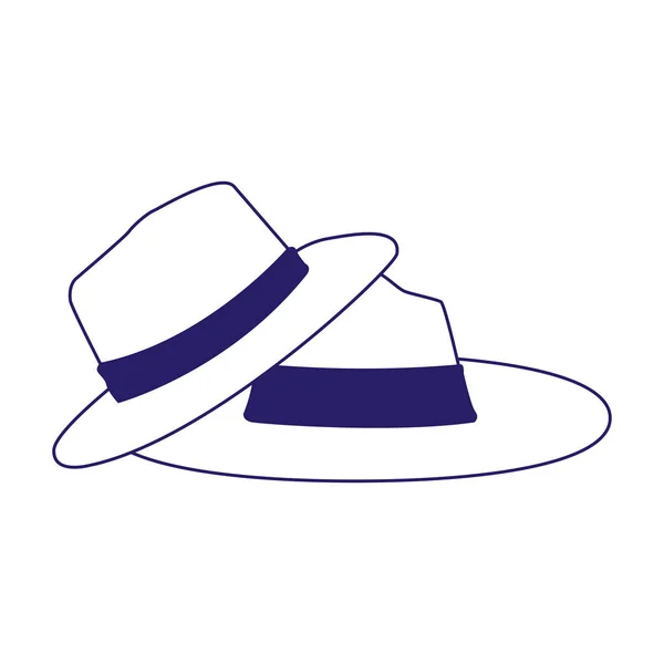 Chapeau de plage icône, design plat — Image vectorielle