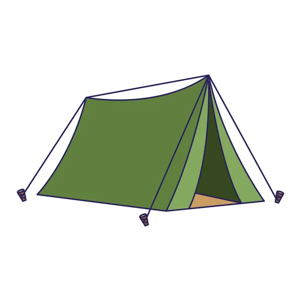 Campingtent icoon, plat ontwerp — Stockvector