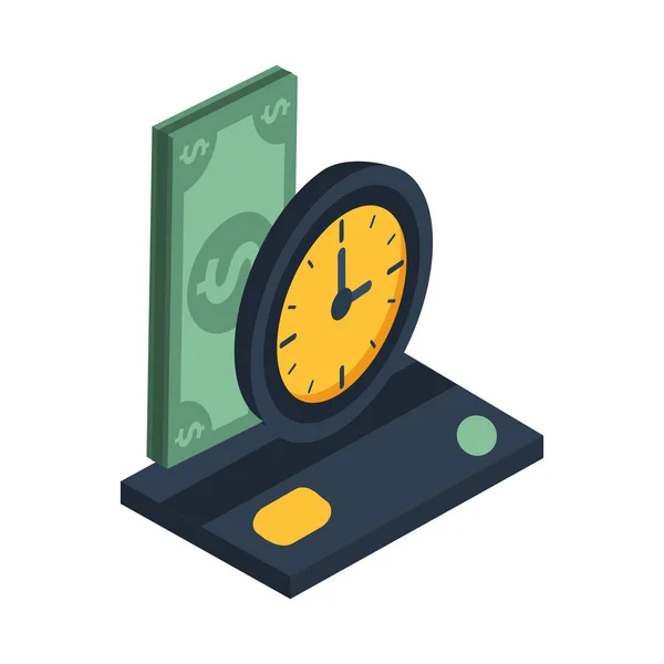 Credit card economy isolated icon — 스톡 벡터