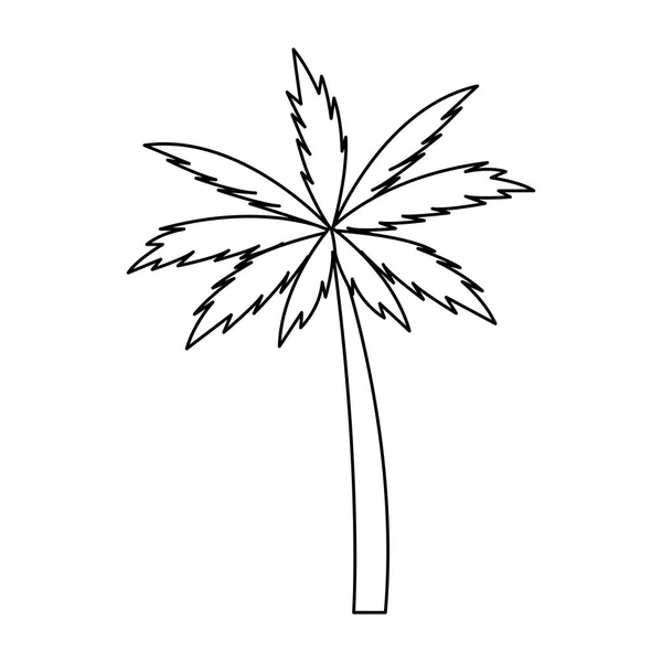 Image de l'icône de palme, design plat — Image vectorielle