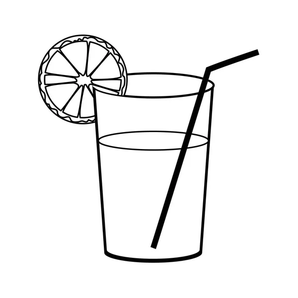 Orange juice icon, flat design — Stock Vector
