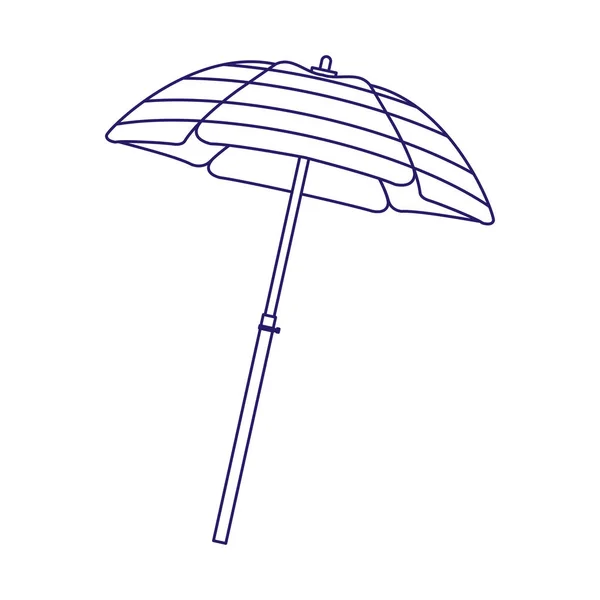 Icône de parasol de plage, design plat — Image vectorielle