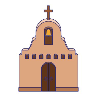 İzole edilmiş Meksika kilisesi vektör tasarımı