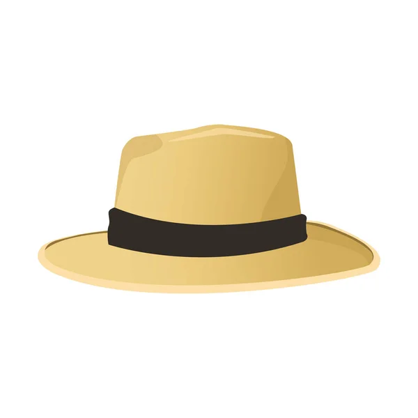 Chapeau de plage icône, design coloré — Image vectorielle