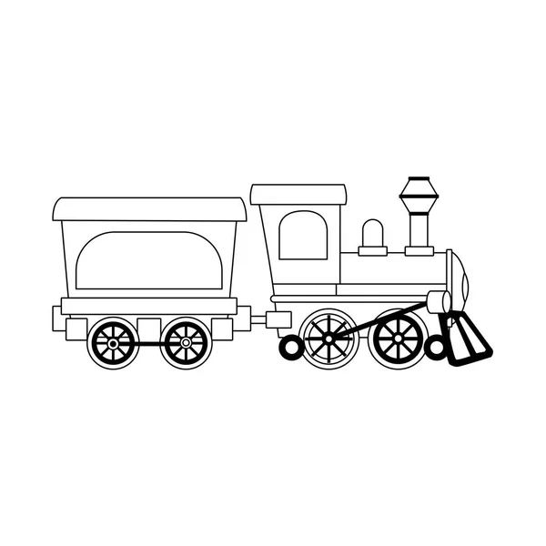 Icône de wagon de train de banlieue, design plat — Image vectorielle