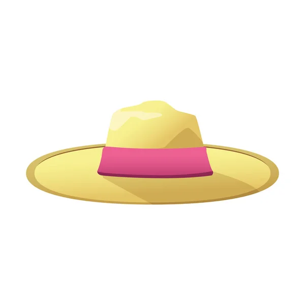 Mujer sombrero de playa icono, diseño colorido — Archivo Imágenes Vectoriales