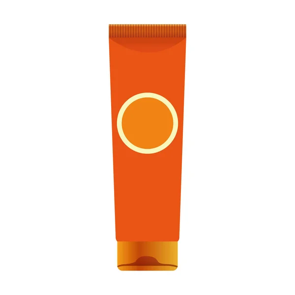 Güneş kremi şişesi simgesi, renkli tasarım — Stok Vektör