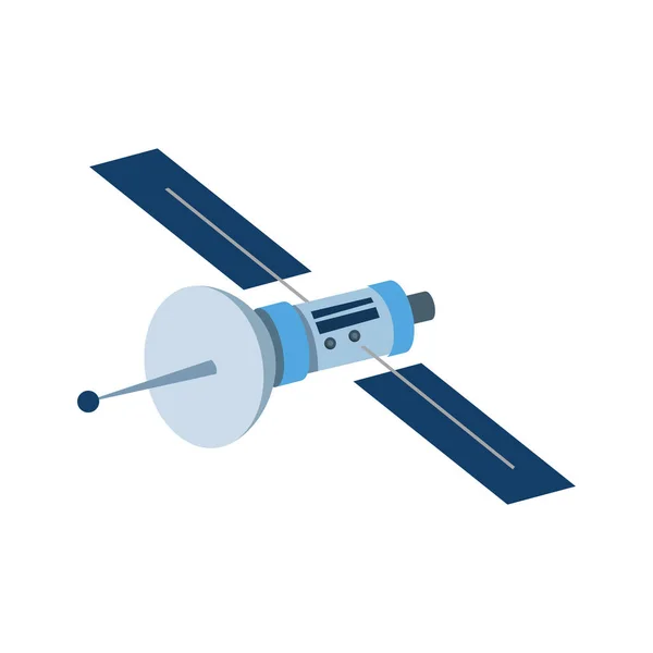 Ruimte satelliet icoon, kleurrijk ontwerp — Stockvector