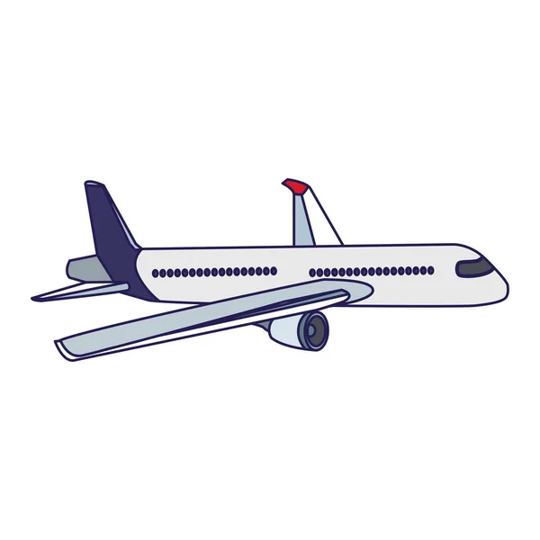 Image de l'icône de l'avion, design plat — Image vectorielle