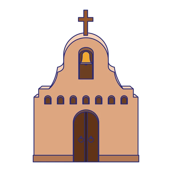 Isolated mexican church vector design — Stock Vector