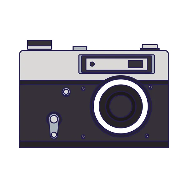 Icône de caméra photographique, design plat — Image vectorielle