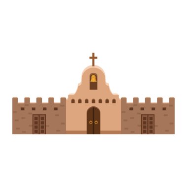 İzole edilmiş Meksika kilisesi vektör tasarımı