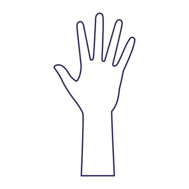 açık el simgesi, düz tasarım