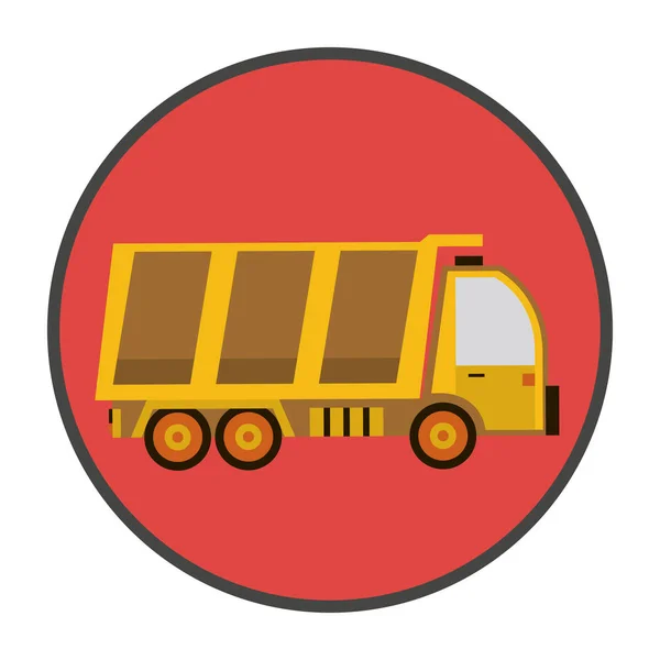 Çöp kamyonu simgesi izole edildi — Stok Vektör