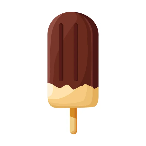 Barra de helado de chocolate icono — Archivo Imágenes Vectoriales