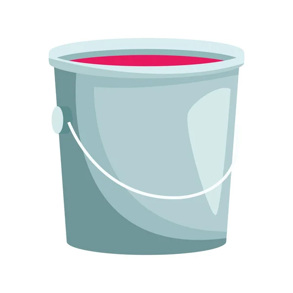 Bucket of paint icon, colorful design — 스톡 벡터