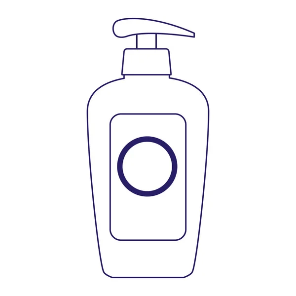 Crema bloqueador solar icono de la botella, diseño plano — Vector de stock