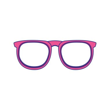 gözlük aksesuar simgesi, renkli tasarım