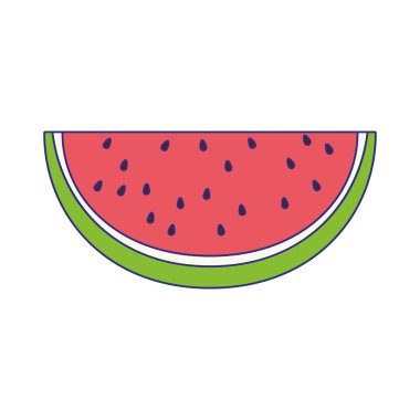 Karpuz meyve ikonu, renkli tasarım