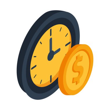 saat saati izole edilmiş simge