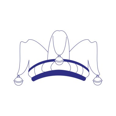 soytarı şapkası simgesi, düz tasarım