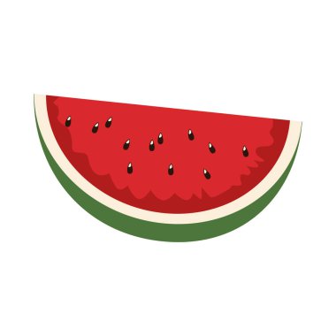Karpuz meyve ikonu, düz dizayn