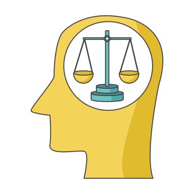 Ölçek simgesine sahip profil başı, renkli tasarım