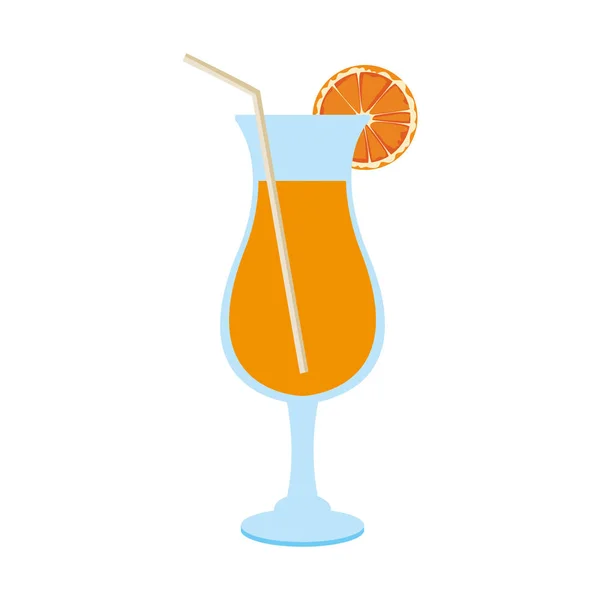 Икона апельсинового коктейля, плоский дизайн — стоковый вектор