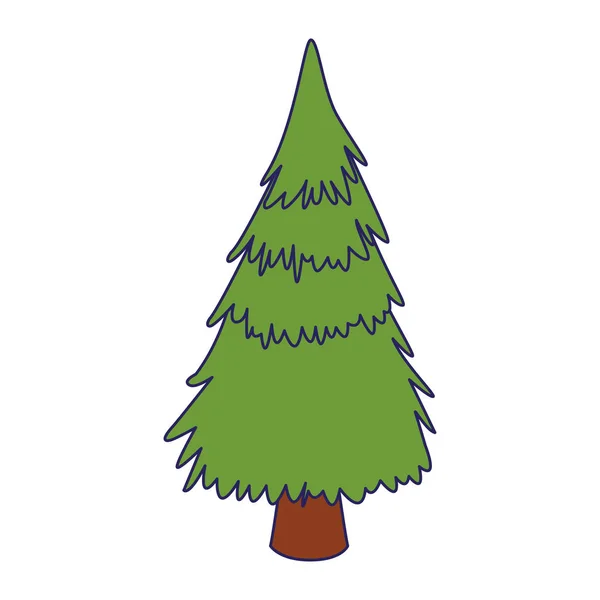 Icona dell'albero di pino, design piatto — Vettoriale Stock