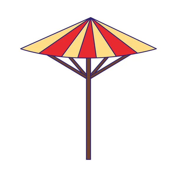 Beach parasol icon, flat design — ストックベクタ