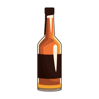 beer bottle icon, flat design