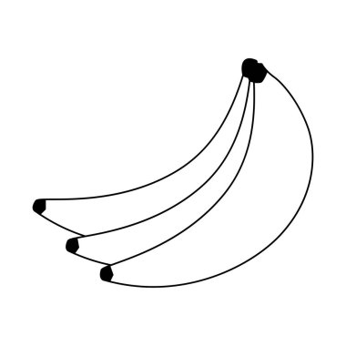 muz meyve ikonu, düz tasarım