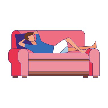 Kanepe ikonunda yalan söyleyen Avatar