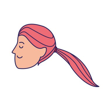 Kadın yüz simgesinin profili