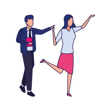 Avatar iş adamı ve kadın