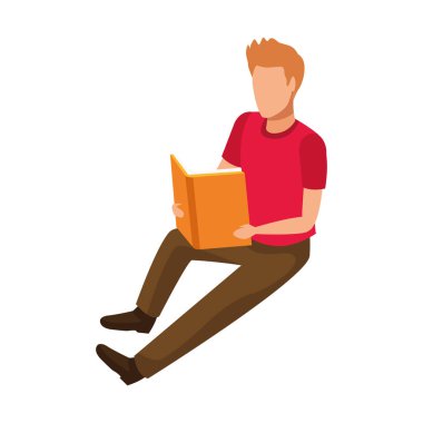 Avatar adam bir kitap simgesi okuyor